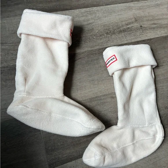 Hunter Cream Fleece Boot Socks - Picture 2 of 3